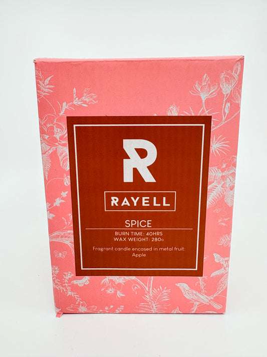 Rayell Scented Candle - Spice Apple - 10.5x15cm - 280g - 40 hours