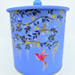 Sara Miller Bird and Floral Tin - Blue - 18x16.5cm