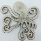 Silver Metal Octopus - 25x25x1cm