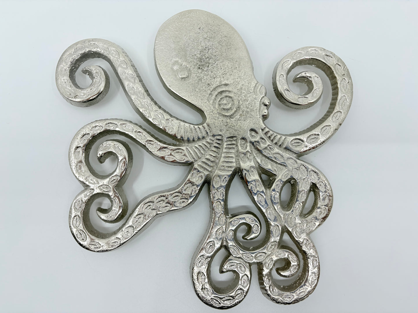 Silver Metal Octopus - 25x25x1cm