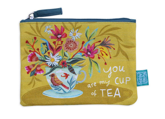 Allen Designs - Zip Pouch - You Are My Cup of Tea - Small Pouch - 4.5x5 inches