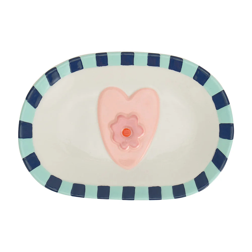 Annabel Trends Ceramic Heartfelt Plate - 16x11cm