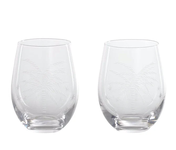 Coast to Coast Coco Glass Tumblers - Set of 2 - Clear - 9.5x10cm