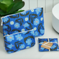 Annabel Trends Linen Cosmetic Bag - Nocturnal Blooms - 30x18cm