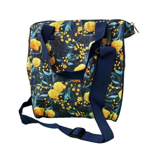 Blu Hen Insulated Lunch Bag with Strap - Floral - 30x30x15cm