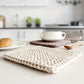 Casa Regalo Knit Cotton Trivet - Beige Natural - 20x20cmx2cm