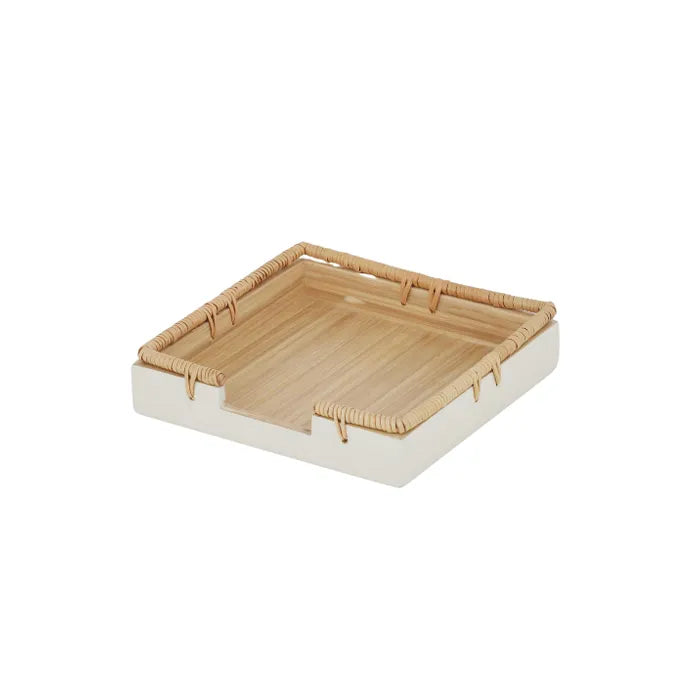 Bala Bamboo Napkin Holder - White