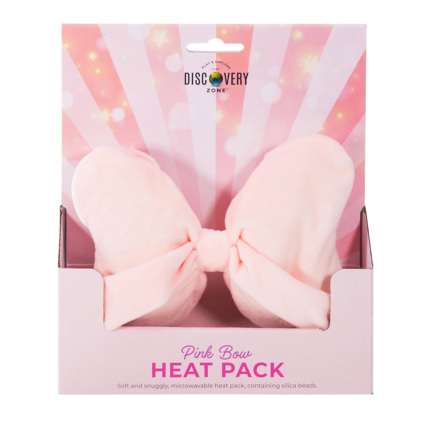 Discovery Zone Pink Bow Heat Pack - Pink - 14x6x20cm