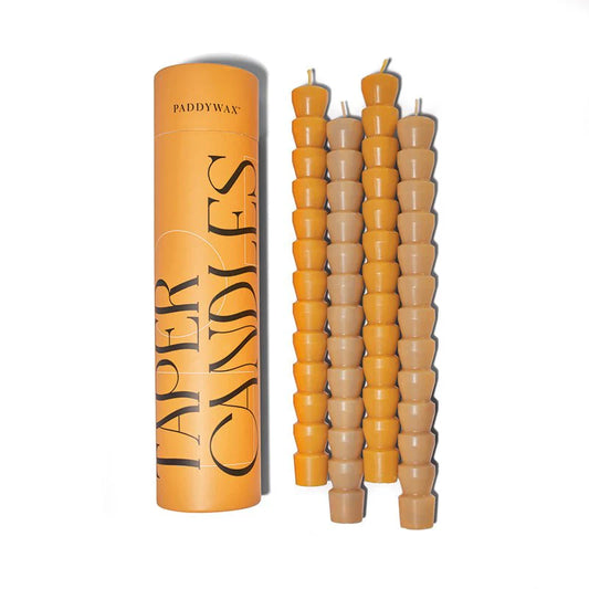 Paddy Wax Taper Candles - Gold and Yellow - 4 Candles - 24.89cm