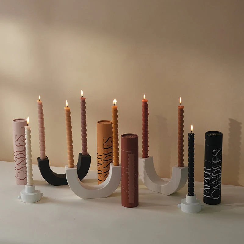 Paddy Wax Taper Candles - Gold and Yellow - 4 Candles - 24.89cm