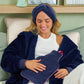 Annabel Trends Velvet Hot Water Bottle Cover - Cosy Luxe - Sapphire Blue - 37x23cm