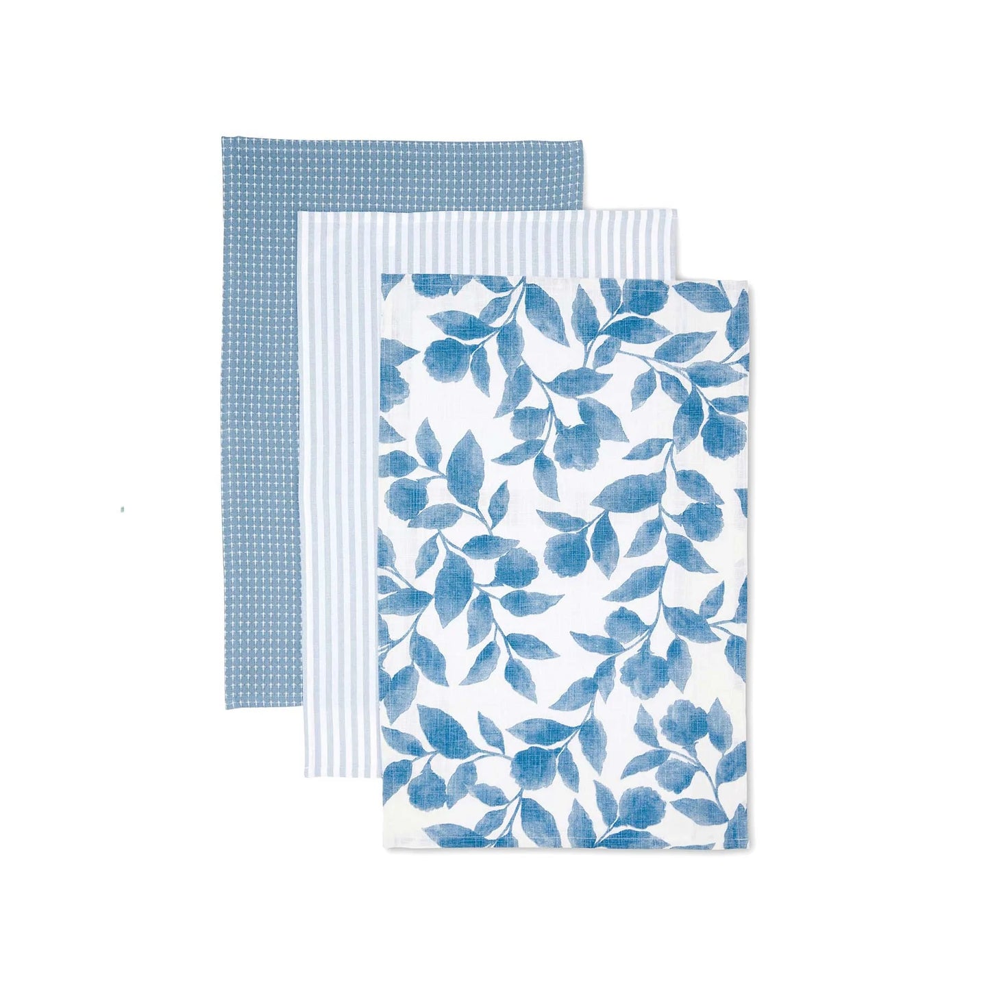 Riviera Blue Tea Towel - Pack of 3 - Madras Link