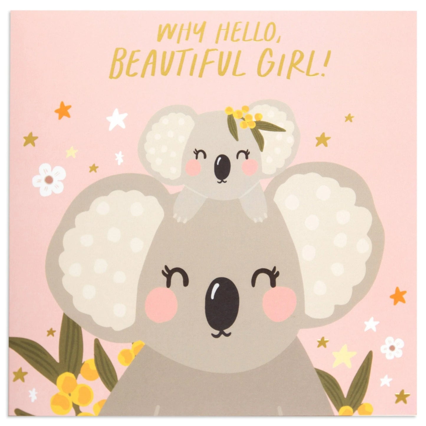 Card - Australian Spirit Bush Buddies - New Baby Girl - Koalas