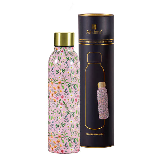 Ashdene Flowering Fields Pink Drink Bottle