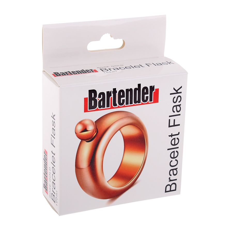 Bartender Stainless Steel Bracelet Flask - 100ml - Rose Gold