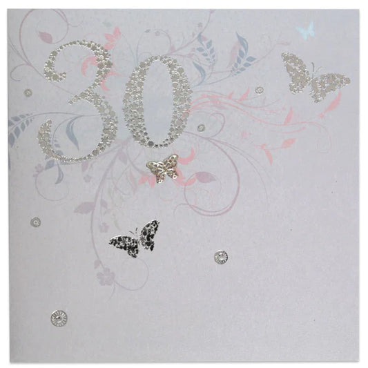 Sparkling New Decade Elegant - 30th Birthday Card