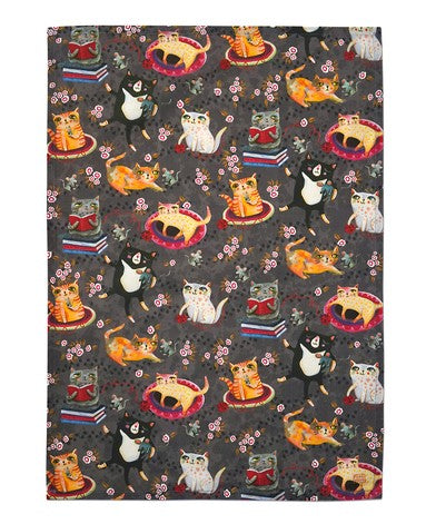 Rikaro Crazy Cats Tea Towel