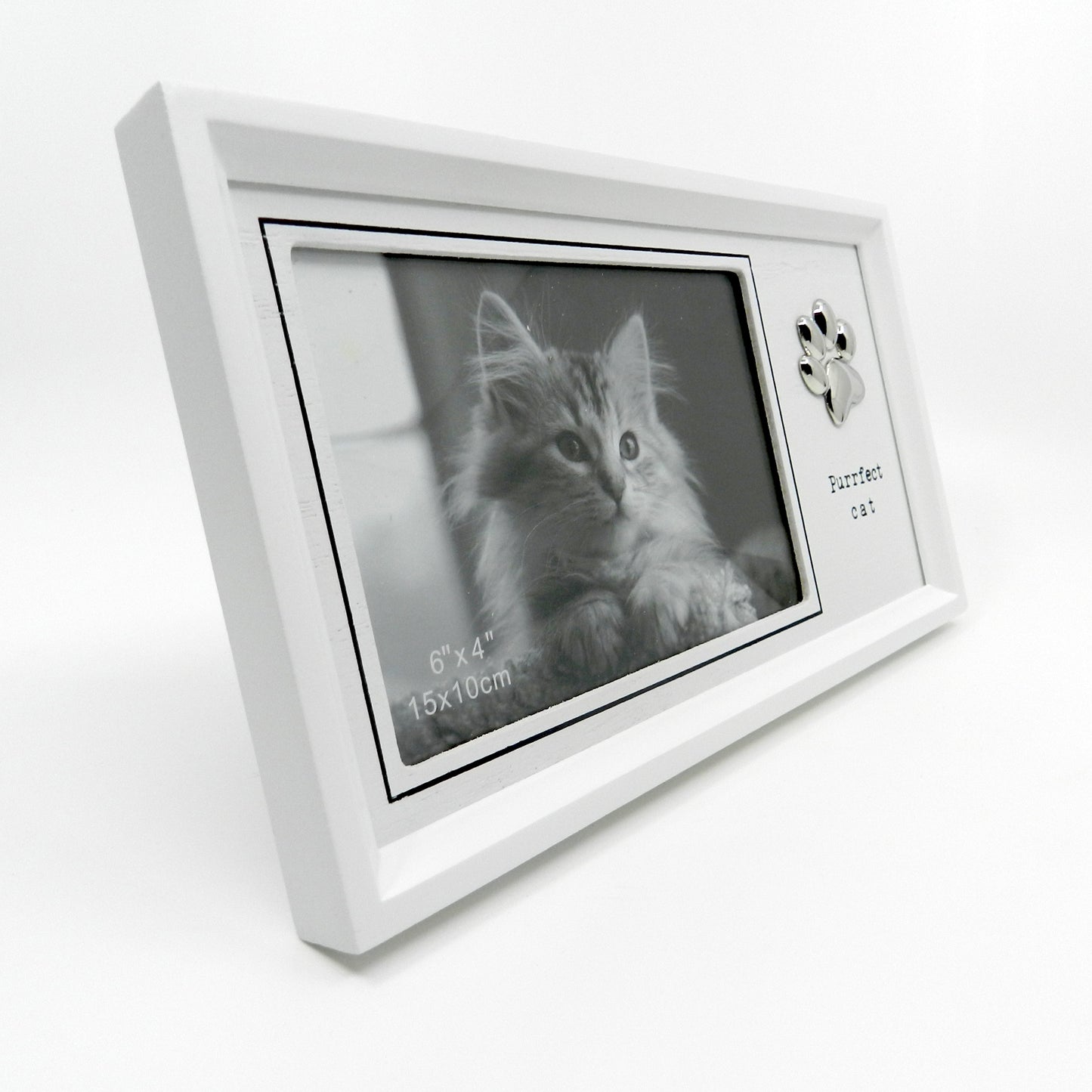 Silver Charm Perfect Cat Photo Frame - 10 x 15cm