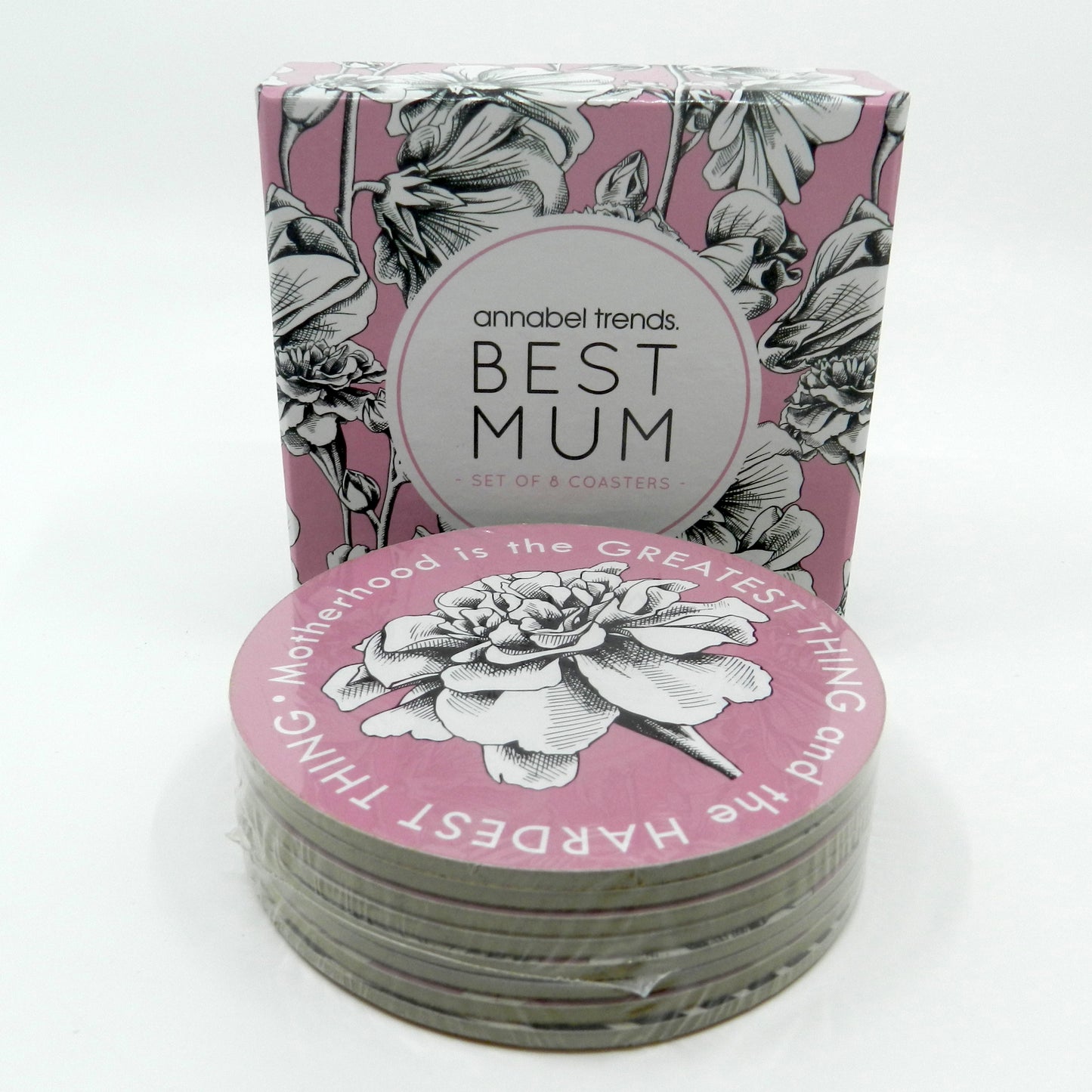 Annabel Trends Best Mum Set of 8 Coasters