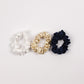 Scrunchies 3 Pack - Navy, White and Leopard