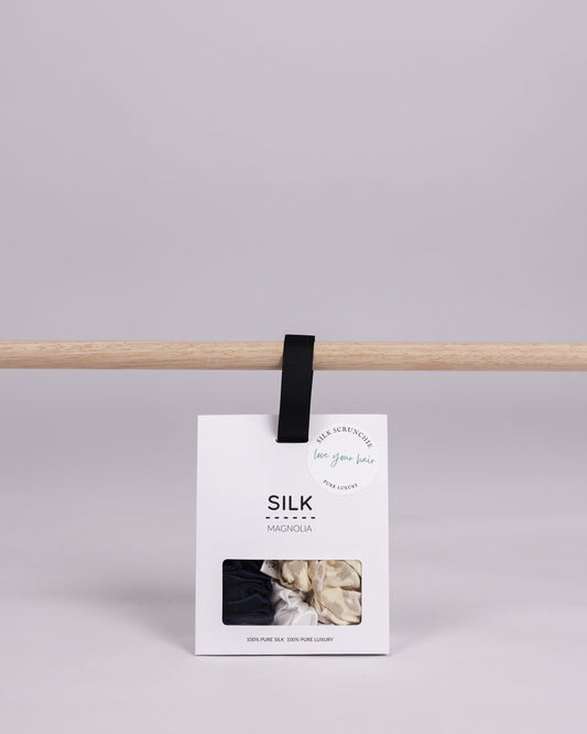 Scrunchies 3 Pack - Navy, White and Cream