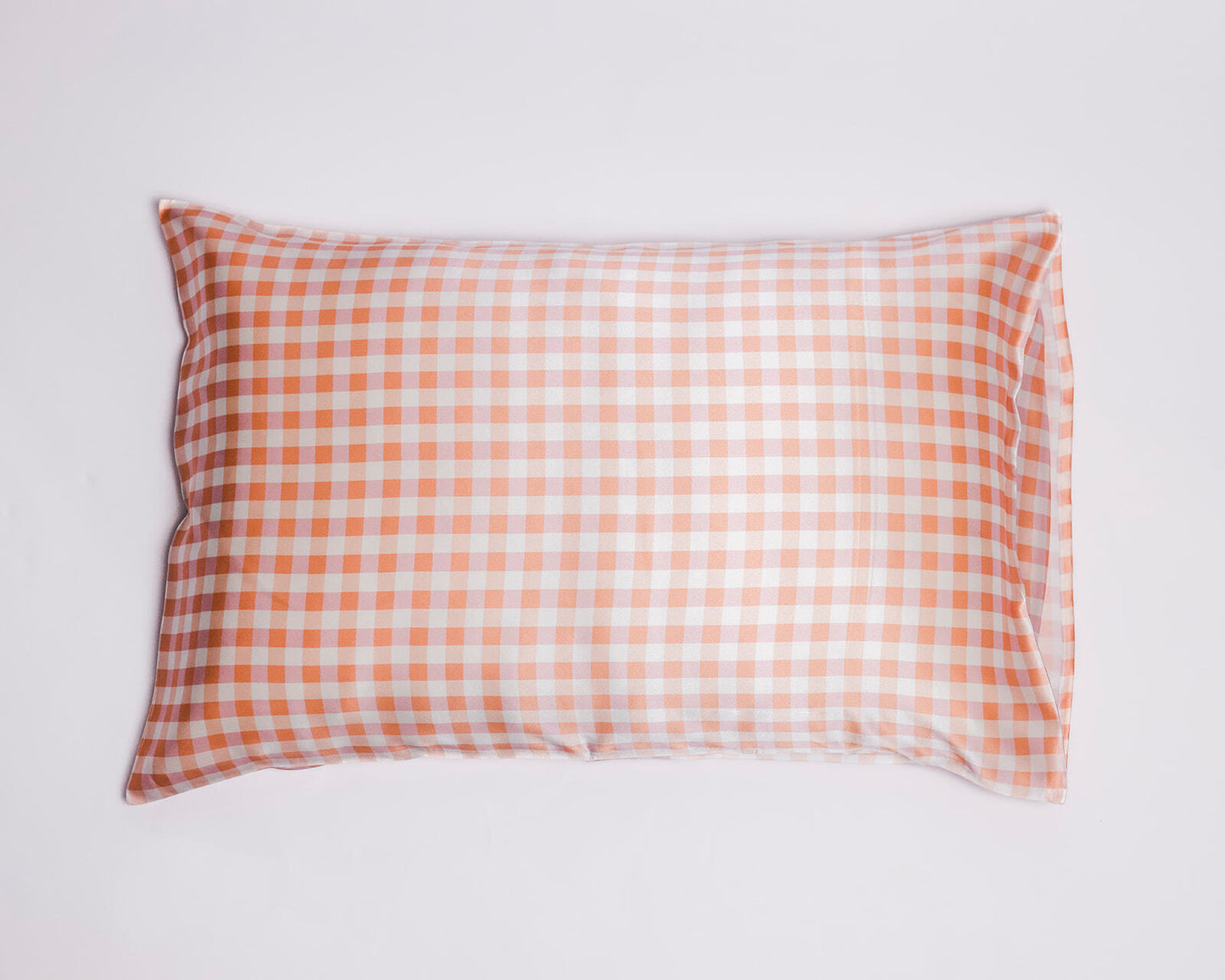 Silk Magnolia Gingham Spanish Villa Pure Silk Pillowcase