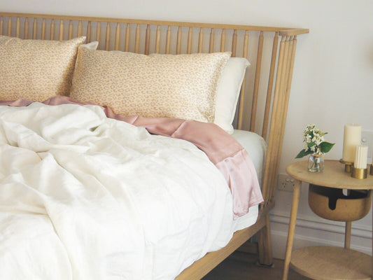 Silk Magnolia Sand Leopard Pure Silk Pillowcase